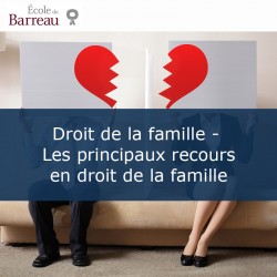 Droit de la famille - Les principaux recours en droit de la famille